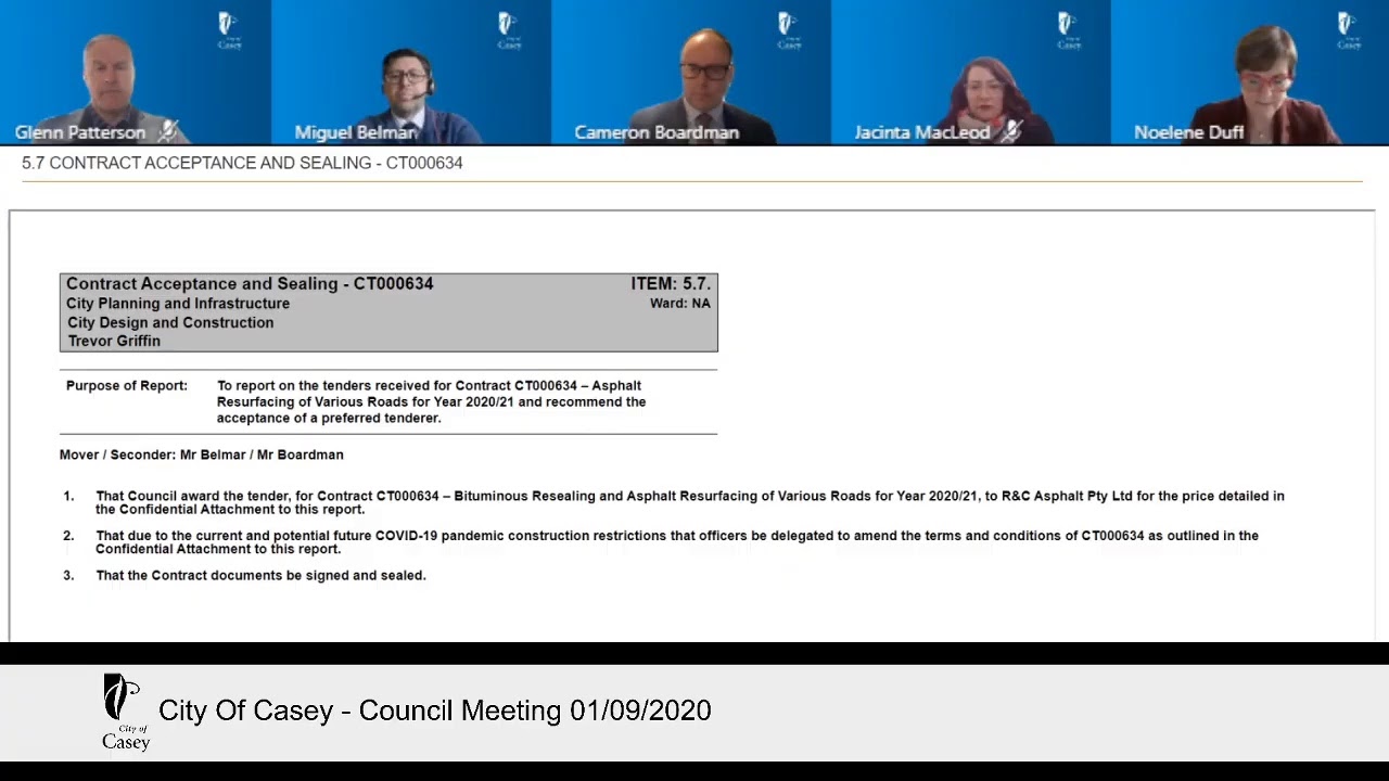 City Of Casey - Council Meeting 01/09/2020