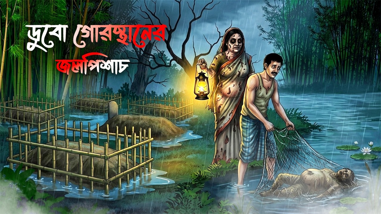 ডুবো গোরস্থানের জলপিশাচ | Bhuter Cartoon | Bengali Horror Cartoon | Grambanglar Bhuter Golpo