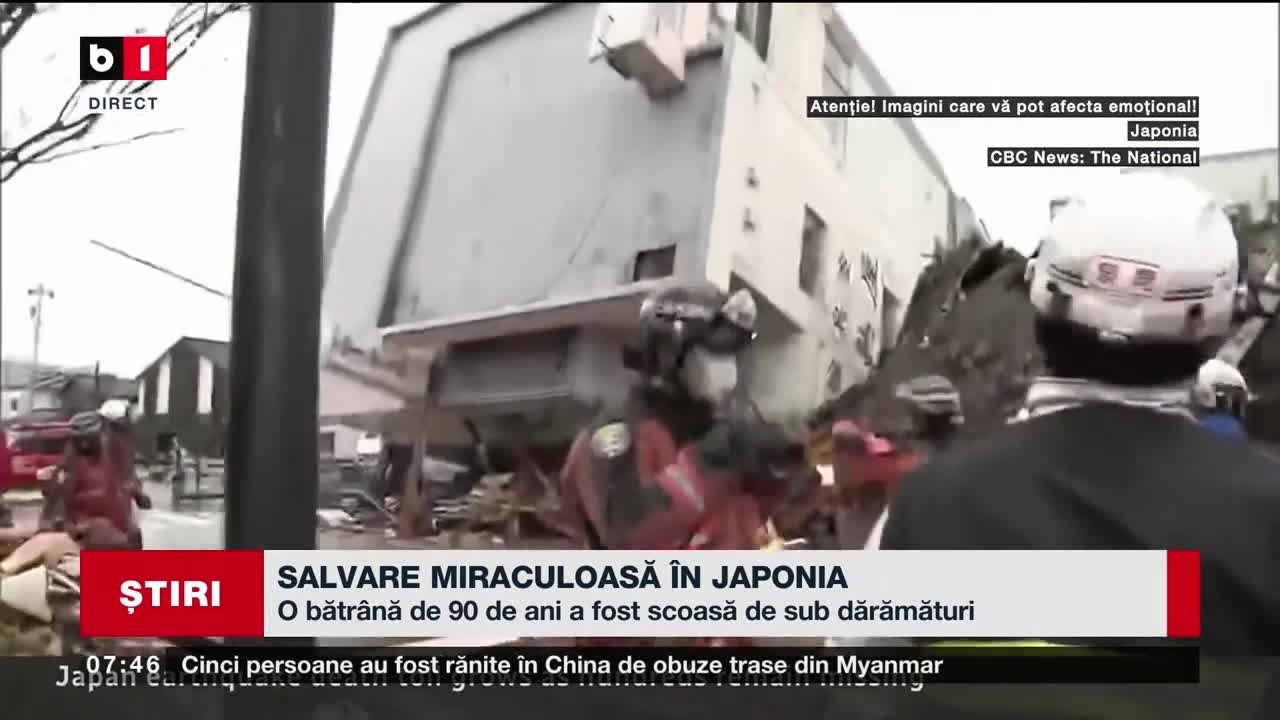SALVARE MIRACULOASĂ &Icirc;N JAPONIA_Știri B1TV_7 ian. 2024