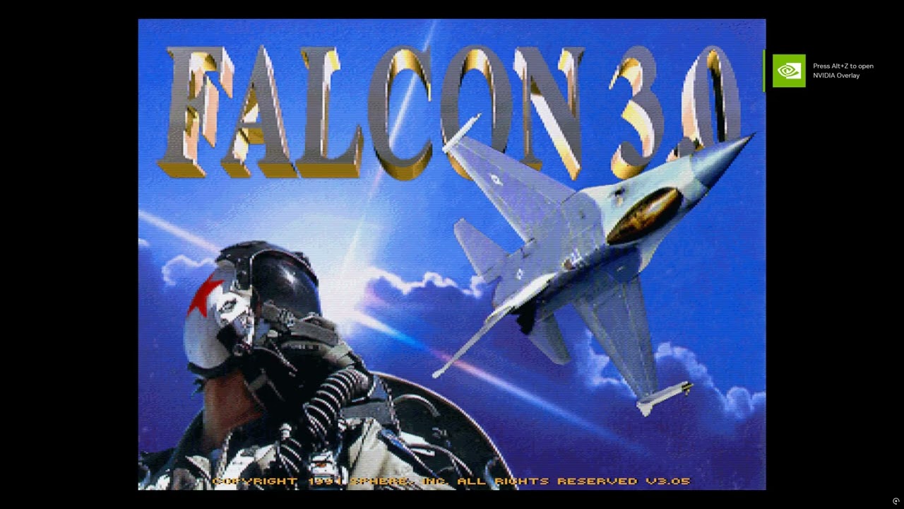 Falcon 3.0 (Intro movie @ 20000 cycles) with DOSBox Staging