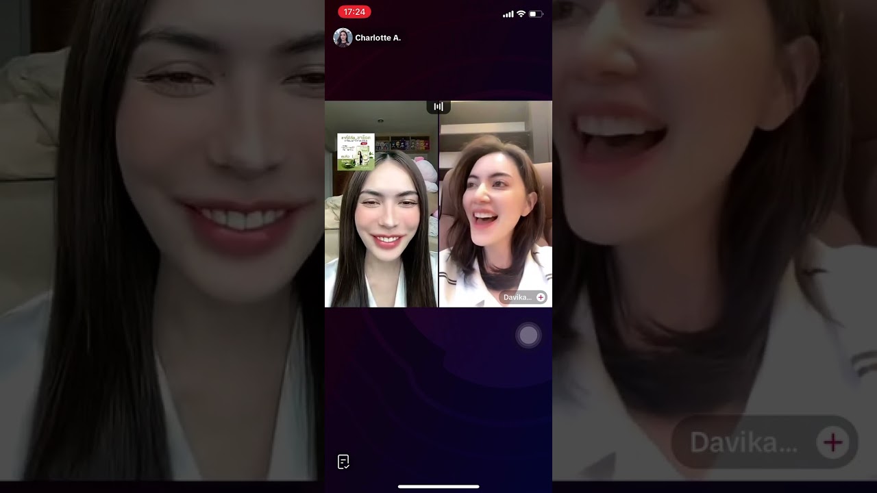 ชาล็อต & ใหม่ดาวิกา เขินหนักมาก - liveTiktok[160923]