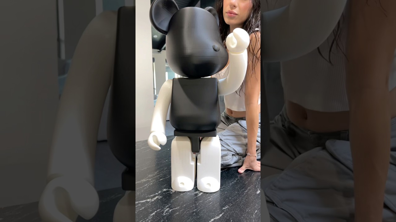 Giant 3D Printed Bear Brick #bearbrick #3dprinting #panda