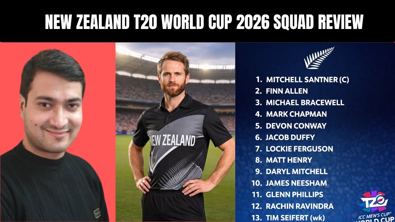 New Zealand T20 World Cup 2026 Squad Review | T-20 World Cup 2026 | India- Srilanka | 7 Feb-8 March