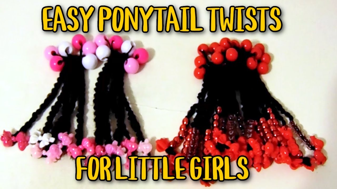 HOW TO MAKE TWO STRAND TWIST PONYTAIL FOR KIDS/ NATURAL HAIR STYLE/ SUPER QUICK & EASY!!