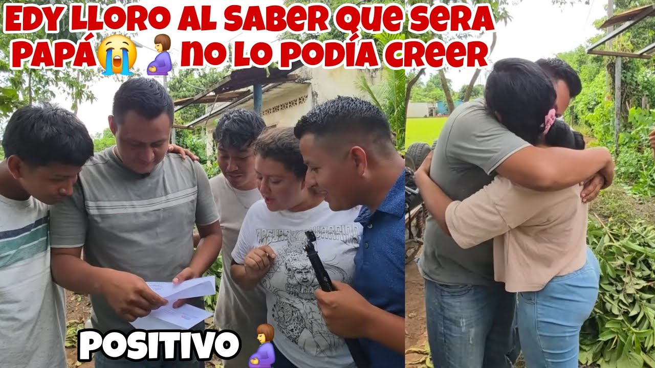 Asi Reacciono EDY al Ver la Prueba de Sangre Positiva🤰😱Quedo Hasta Mudo no sabía que Hacer 
