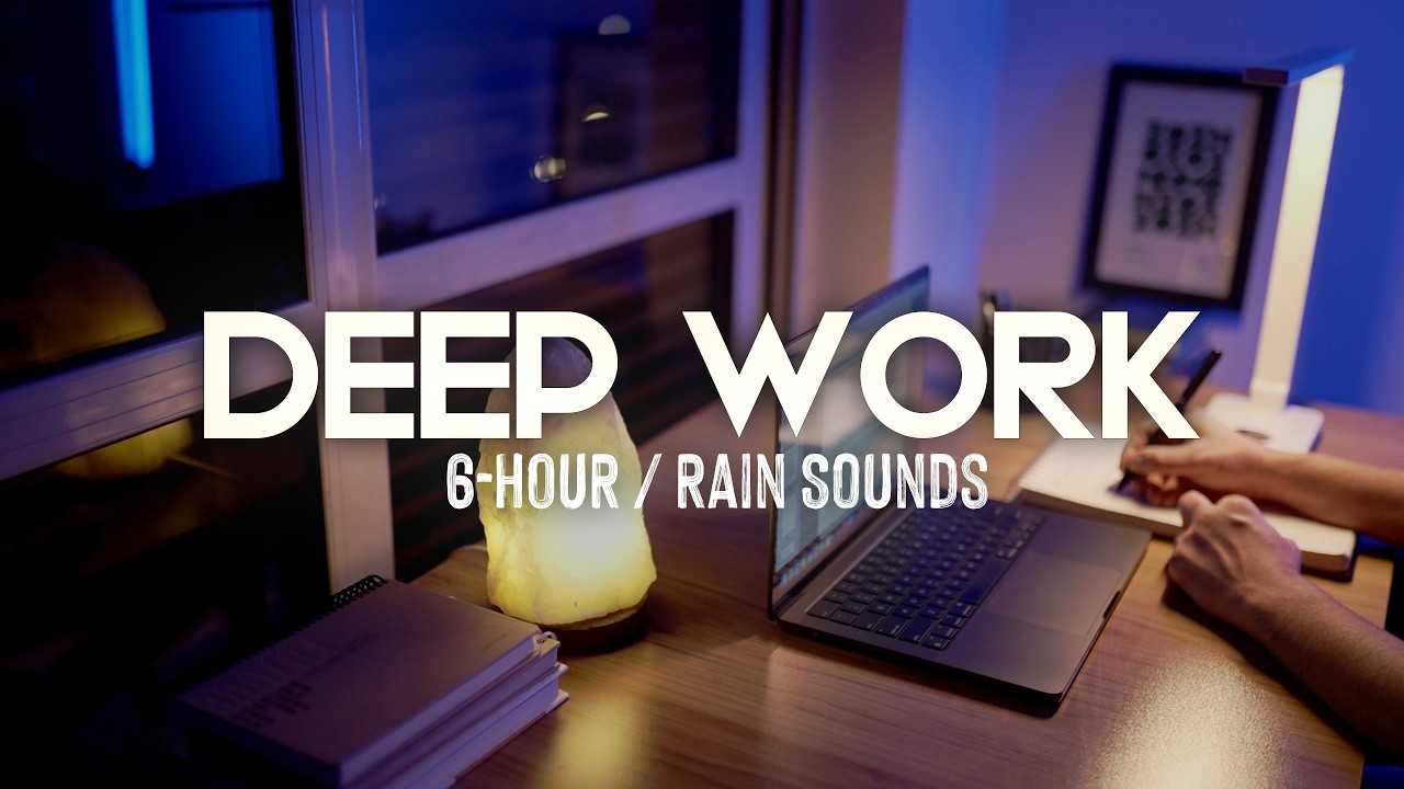 6-Hour Study With Me | Pomodoro 50/10 | Rain for Focus | No Music