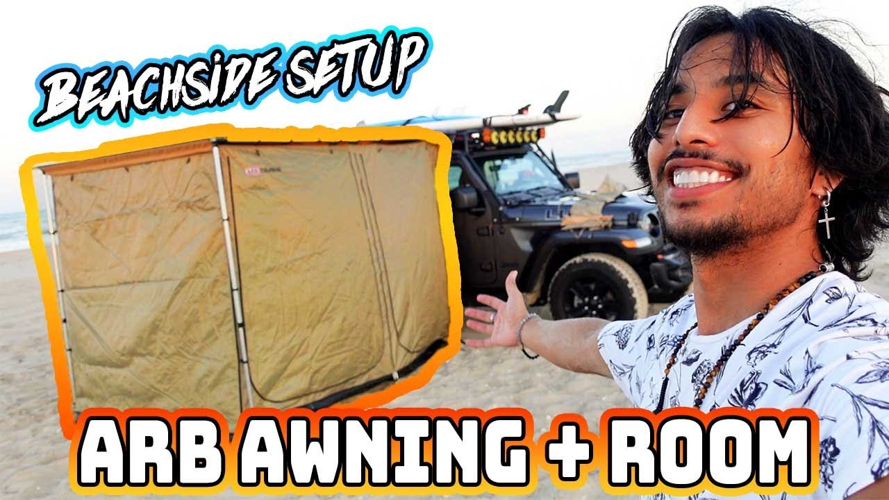 ARB AWNING ROOM Setup by the Beach || Handled +15mph winds like a breeze!