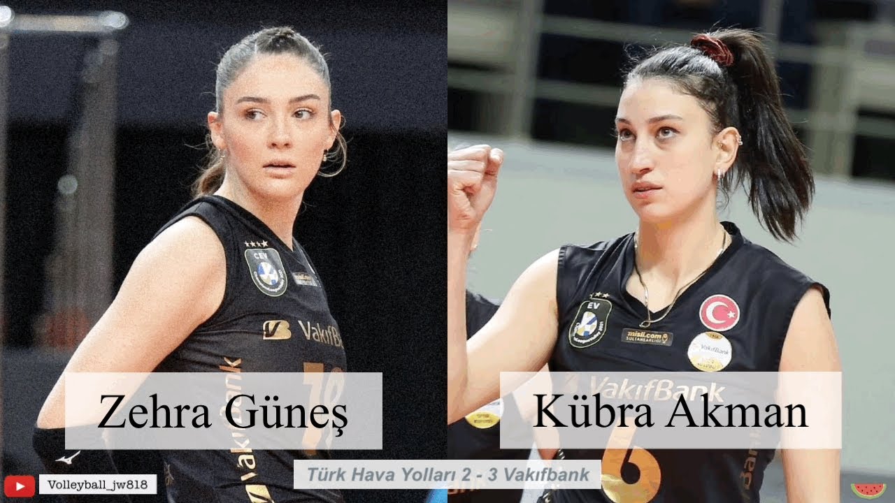 Zehra Güneş & Kübra Akman │ Vakıfbank vs Turk Hava Yollari │Turkish Volleyball League 2021/22