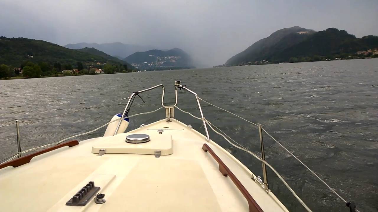 For sale. Motorsailer LM 24 - rain, wind and waves