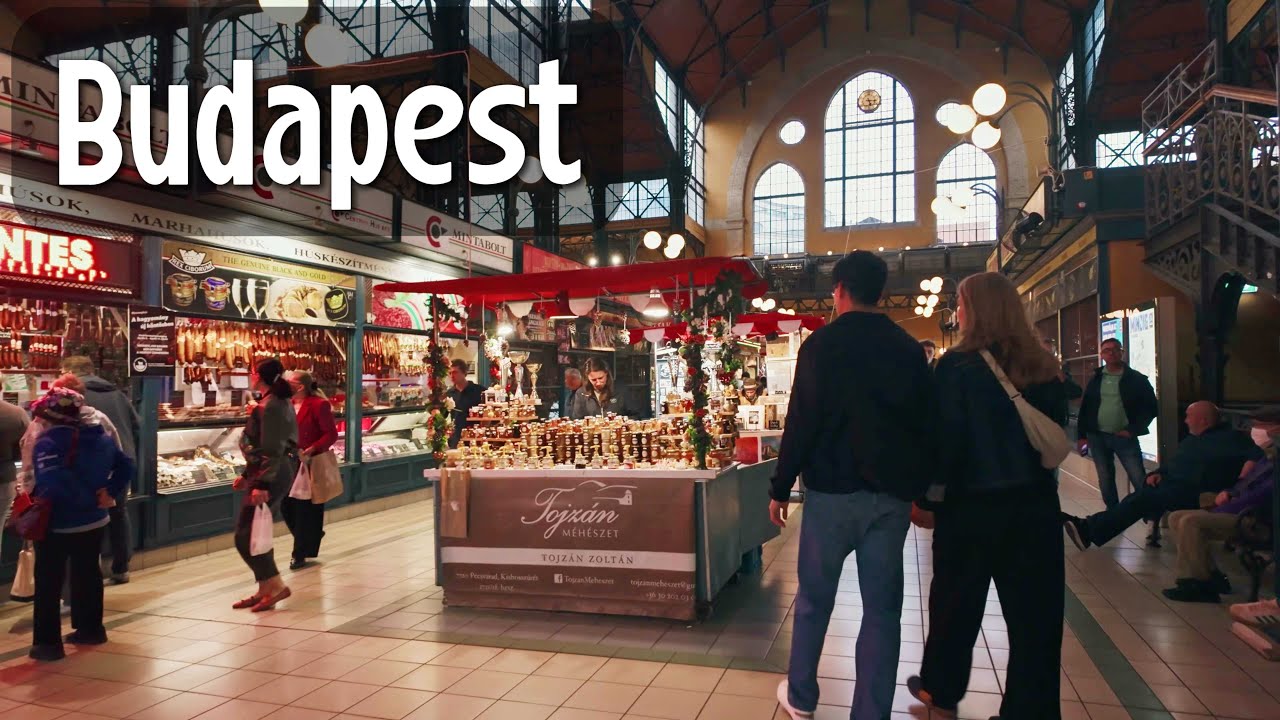 Budapest Hungary | 4K HDR Walking Tour | Central Market Hall, Great Market Hall | Market Tour | 2025