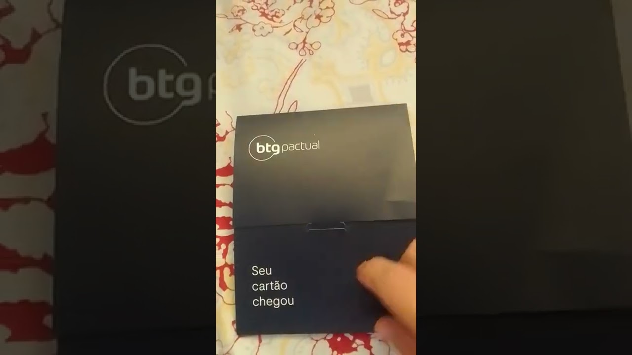 Recebi meu cart&atilde;o BTG 😁