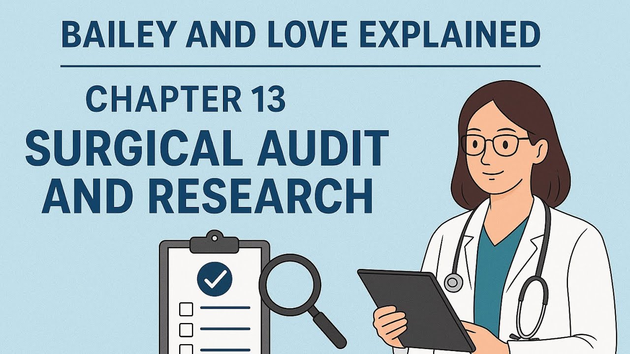 Bailey and Love Explained| Chapter 13: Surgical Audit and Research | Learn with Podcasts
