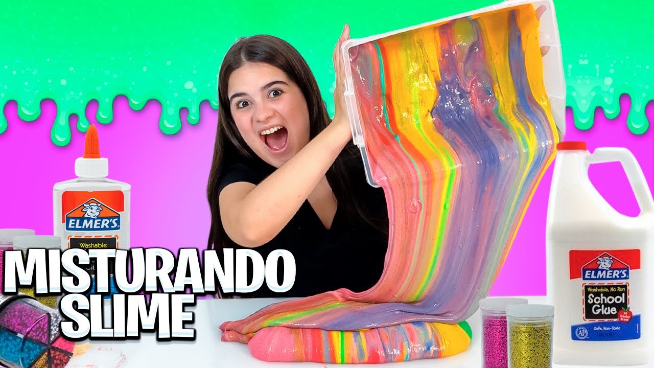 MISTUREI TODAS AS NOVAS SLIMES DA MINHA MÃE!