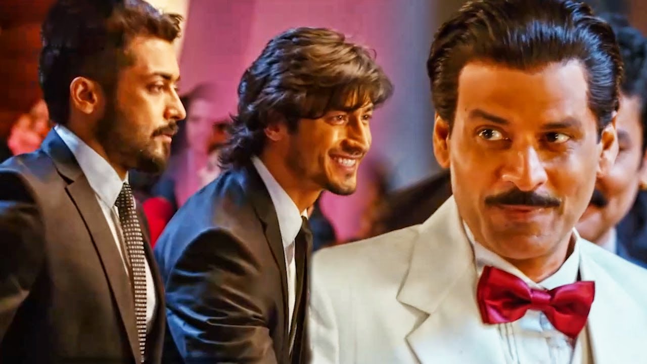 सूर्या और विद्युत जामवाल की पार्टी में मनोज बाजपेयी से मिल रहा है l Khatarnak Khiladi 2 Movie Scene