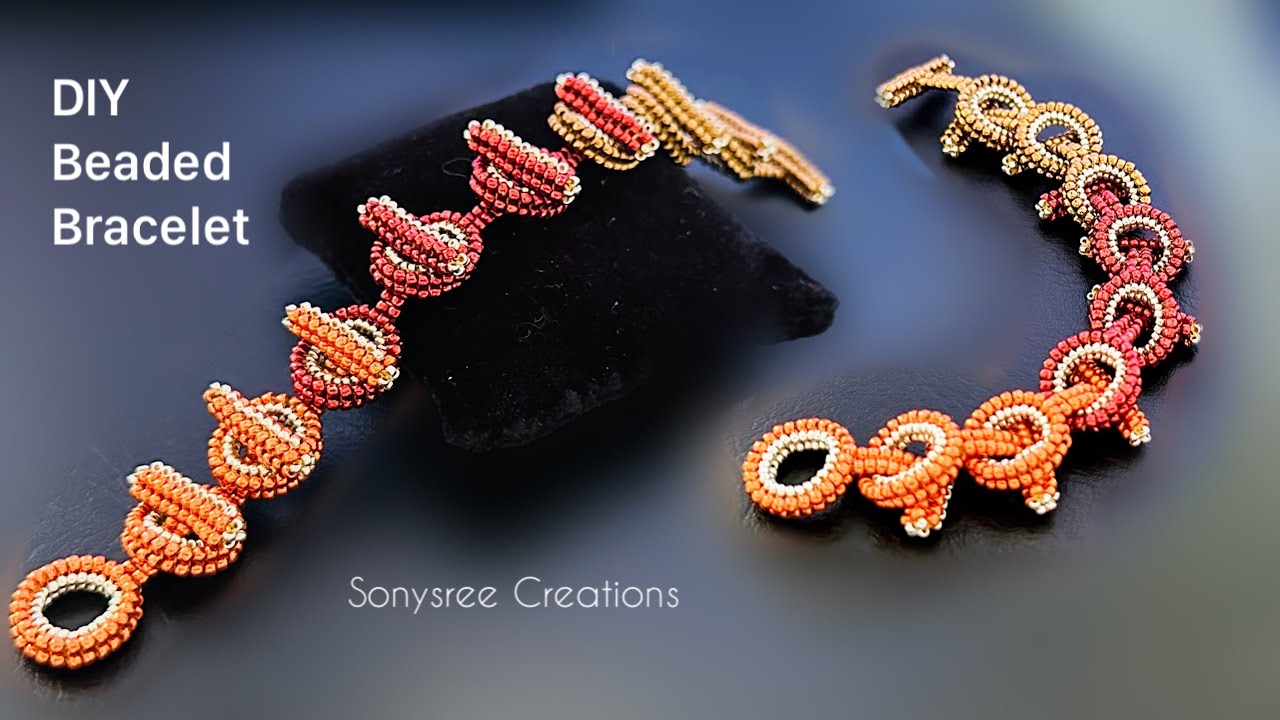 Toggle Clasp Bracelet || How to Make Herringbone Bracelet