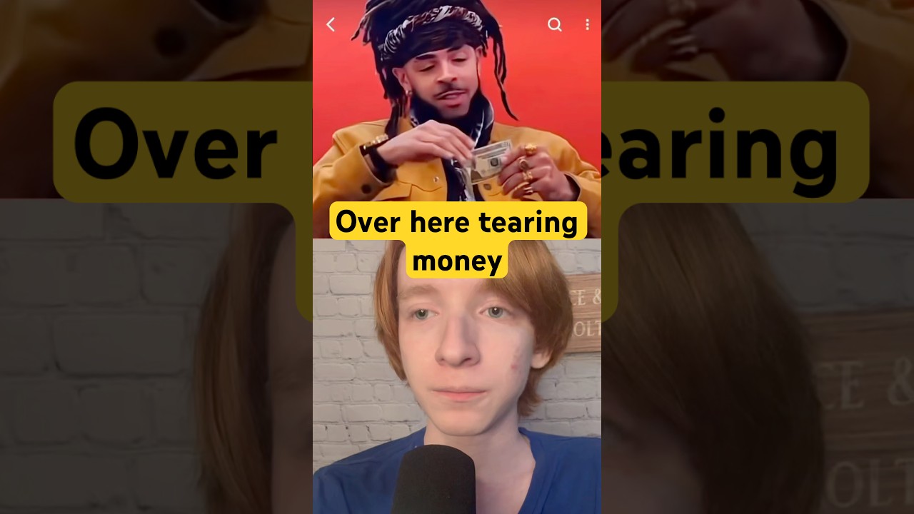 he gladly tears up money to prove a point!