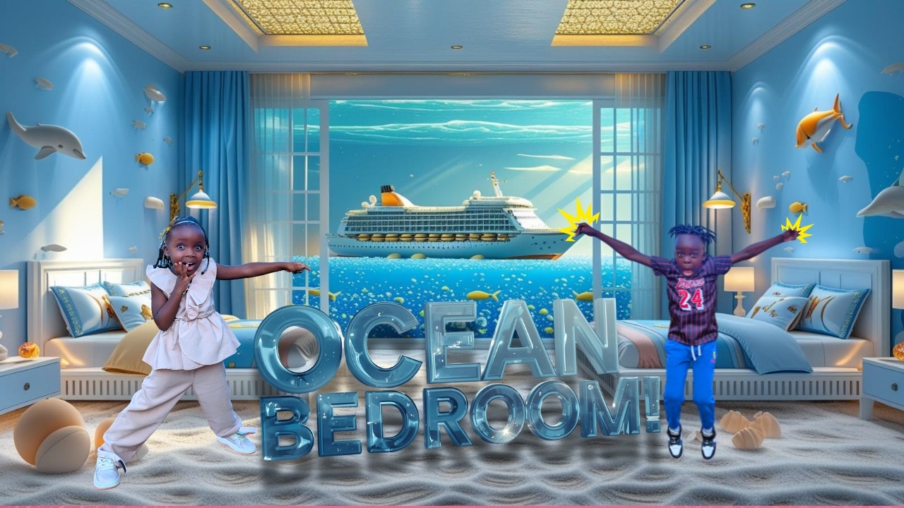 WE TURNED OUR KIDS ROOM INTO AN OCEAN PARADISE! 🌊✨