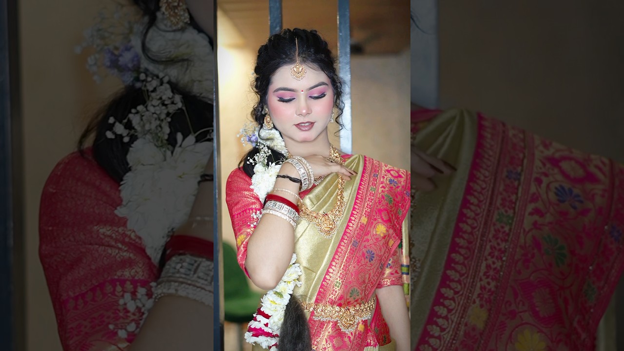 South Indian Bride 👰 😍#trendingvideo #freebeautationcourse #likrabride #shortvideo