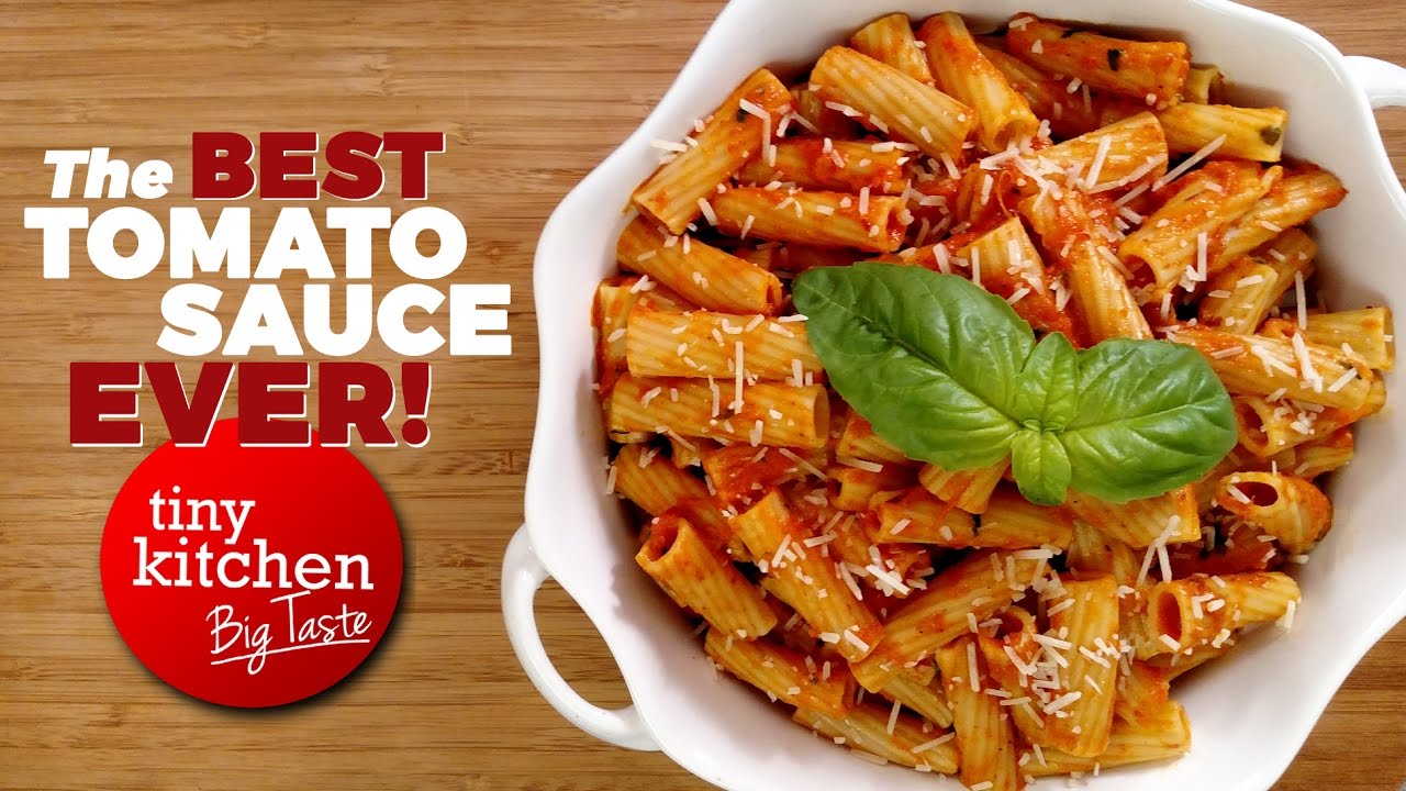 The Best Tomato Sauce Ever! // Tiny Kitchen Big Taste