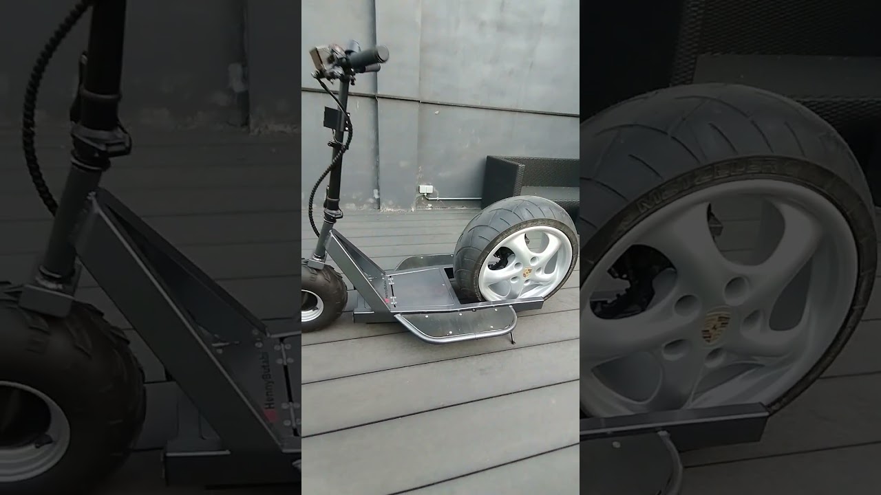 DIY electric scooter with Porsche wheel #escooter #electric #porsche #diy
