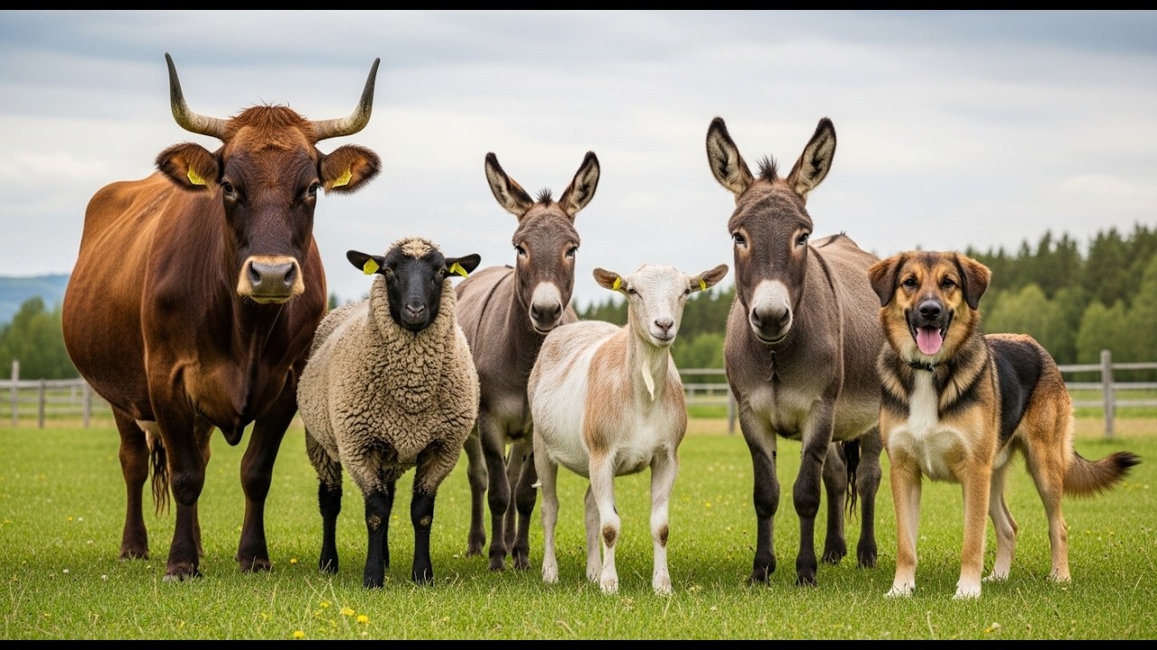 Cute Farmyard Friends Sounds: Lop Rabbit, Rex Rabbit, Lionhead Rabbit, Dutch Rabbit, Mini Lop