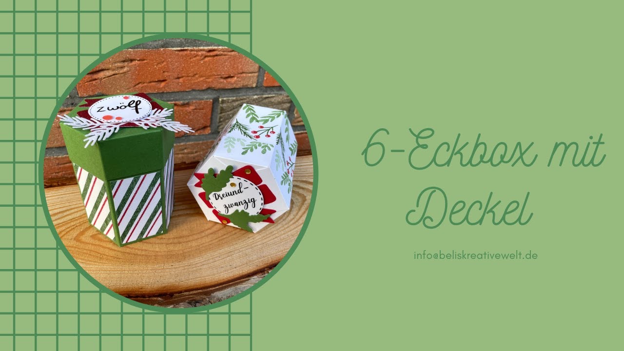 6 Eck Box mit Deckel mit den Produkten von Stampin´Up!