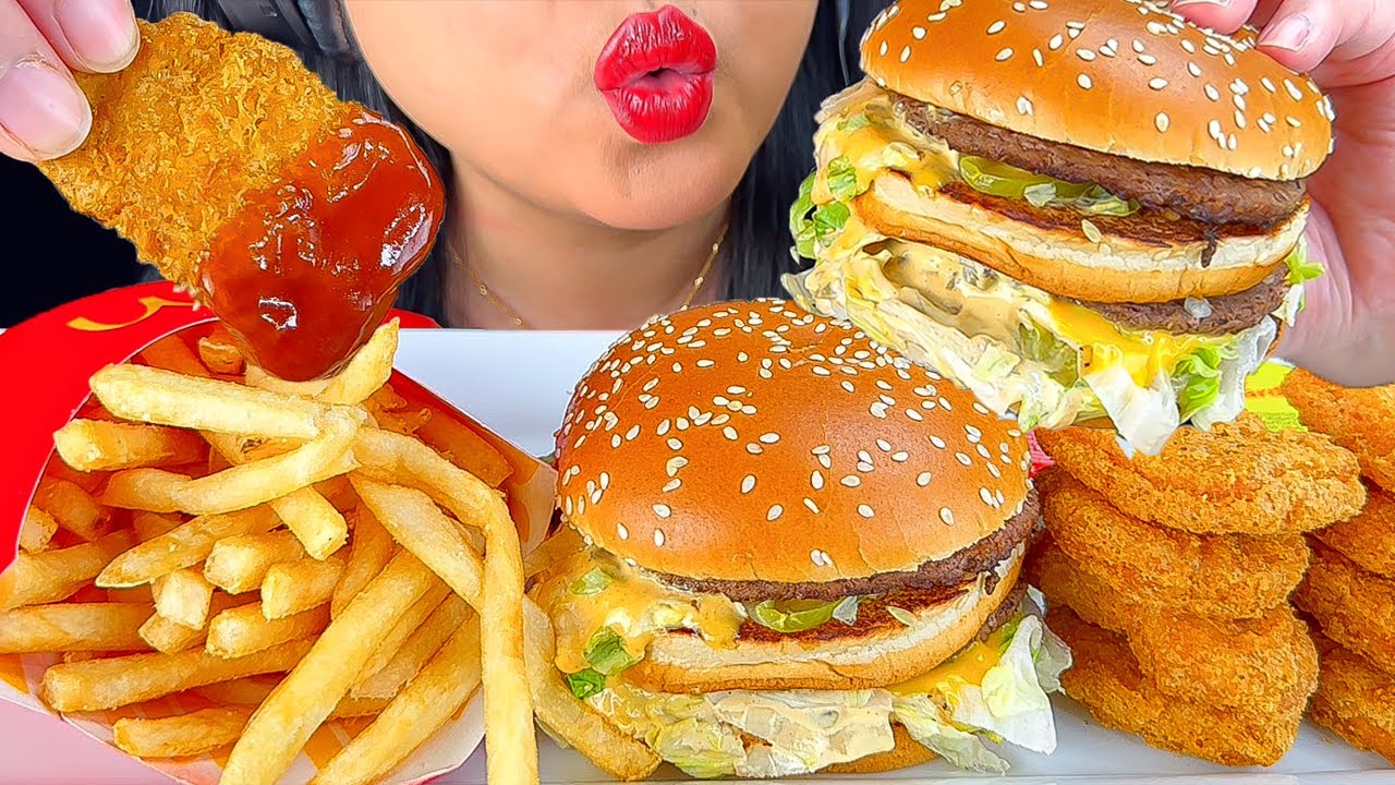 ASMR MCDONALD'S BIG MAC, CHICKEN NUGGETS & FRIES | EATING SOUNDS | MUKBANG | ASMR Phan