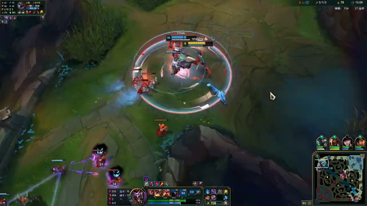 英雄联盟美服Rank Solo&mdash;&mdash;shaxing&mdash;&mdash;小丑 jg 12/6/10