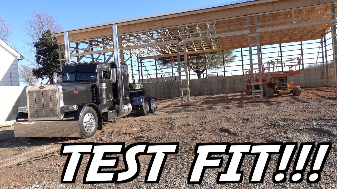 BUILDING MY DREAM SHOP!! EPISODE 3 PETERBILT 379 TEST FIT!!!