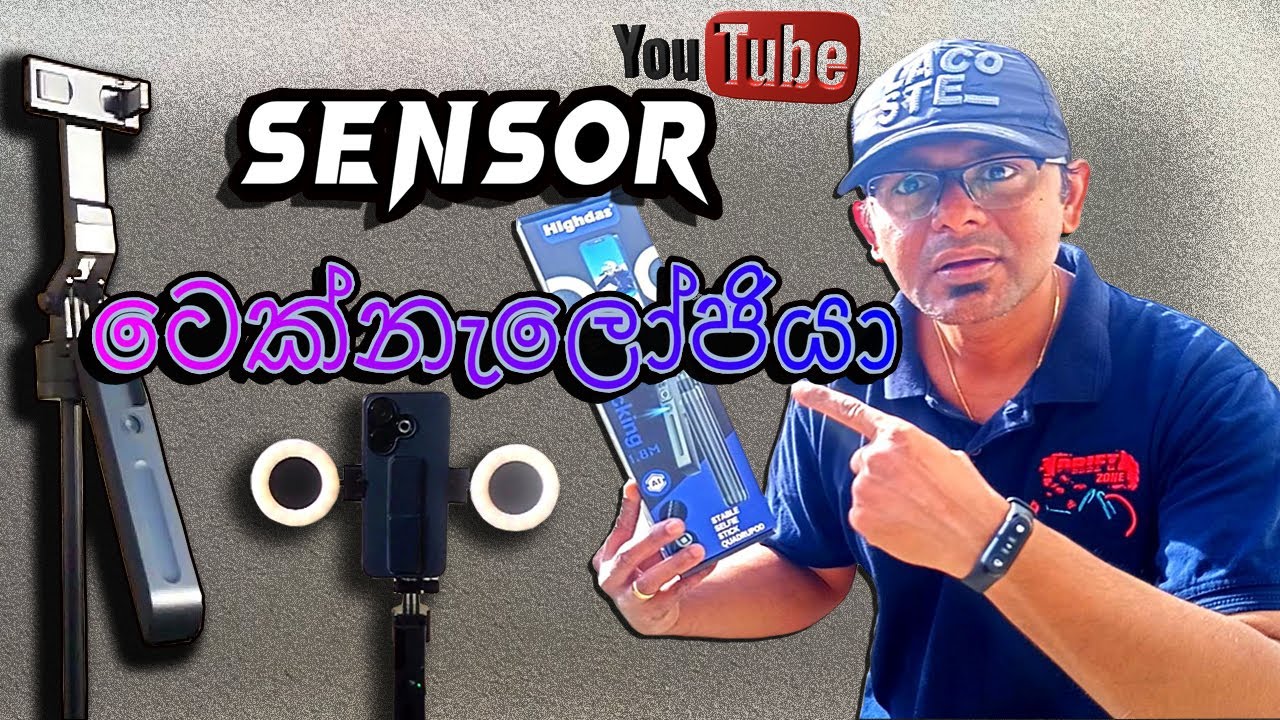 AI Sensor 360° rotation Tracking 1.8cm, Stable Selfie Integrated Stick Tripod, Lighting system.