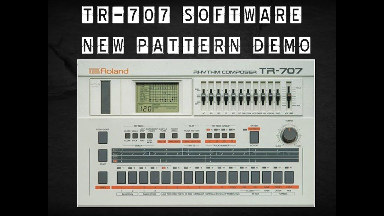Roland TR-707 Drum Machine Software  on Roland Cloud                            New Pattern DEMO
