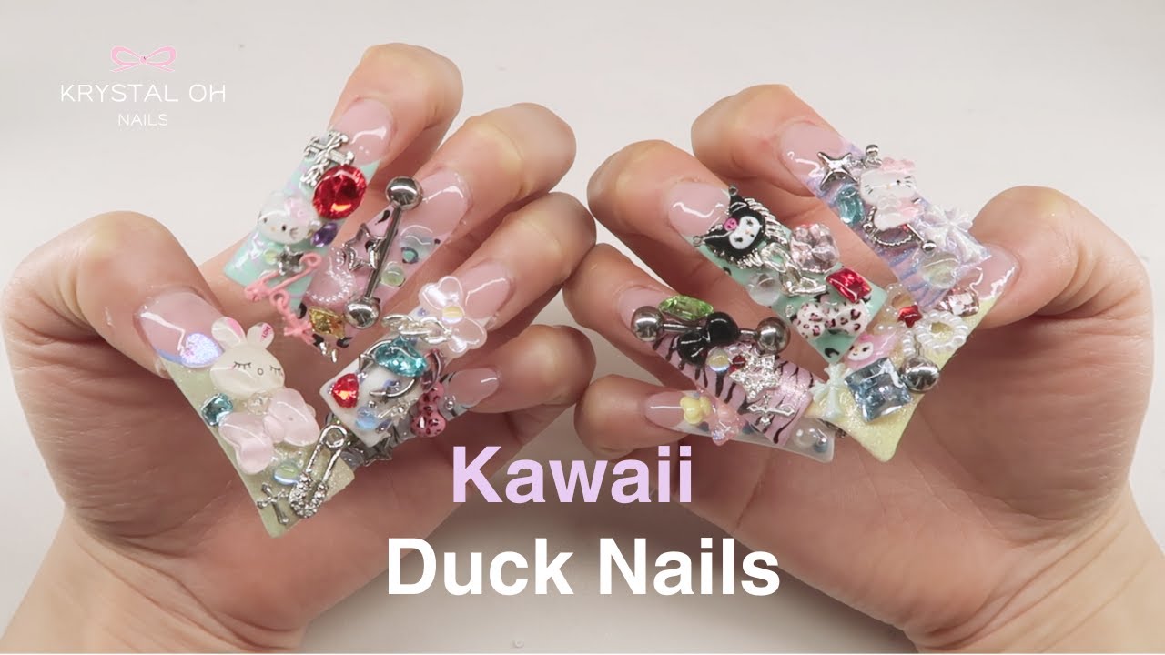 Kawaii-Inspired Duck Nails ⭐️ (Watch Me Work!)