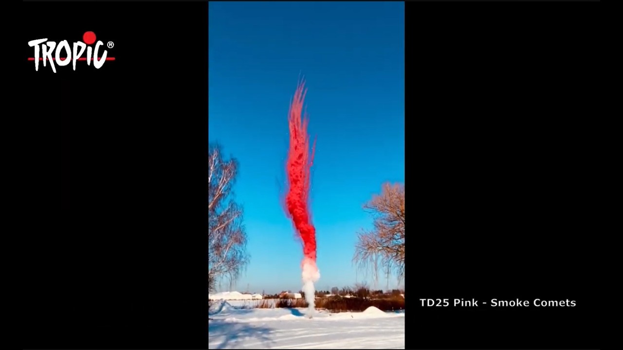 TD25 Pink - TROPIC Fireworks, Fajerwerki, Feuerwerk, Vuurwerk, Feu d'artifice