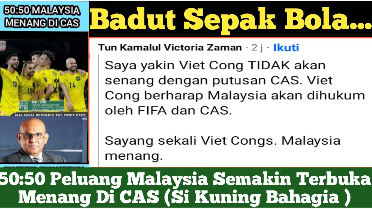 Komentar Fans Vietnam Vs Malaysia Saat AFC Mengatakan Peluang Malaysia Menang Di CAS Terbuka Lebar