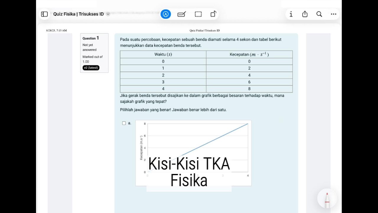 BONGKAR SEMUA! Kisi-Kisi & Tipe Soal TKA FISIKA 2025