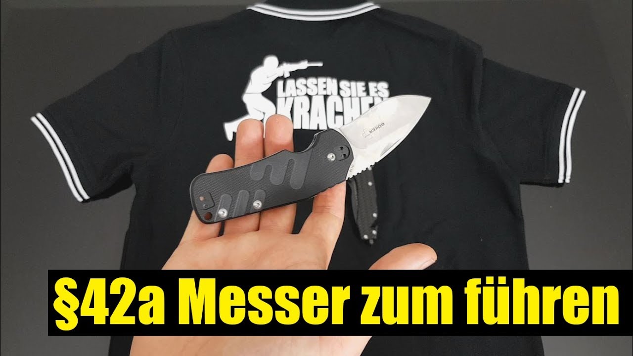 Messer zum F&uuml;hren &sect;42a - Einhandmesser, Zweihandmesser, Taschenmesser