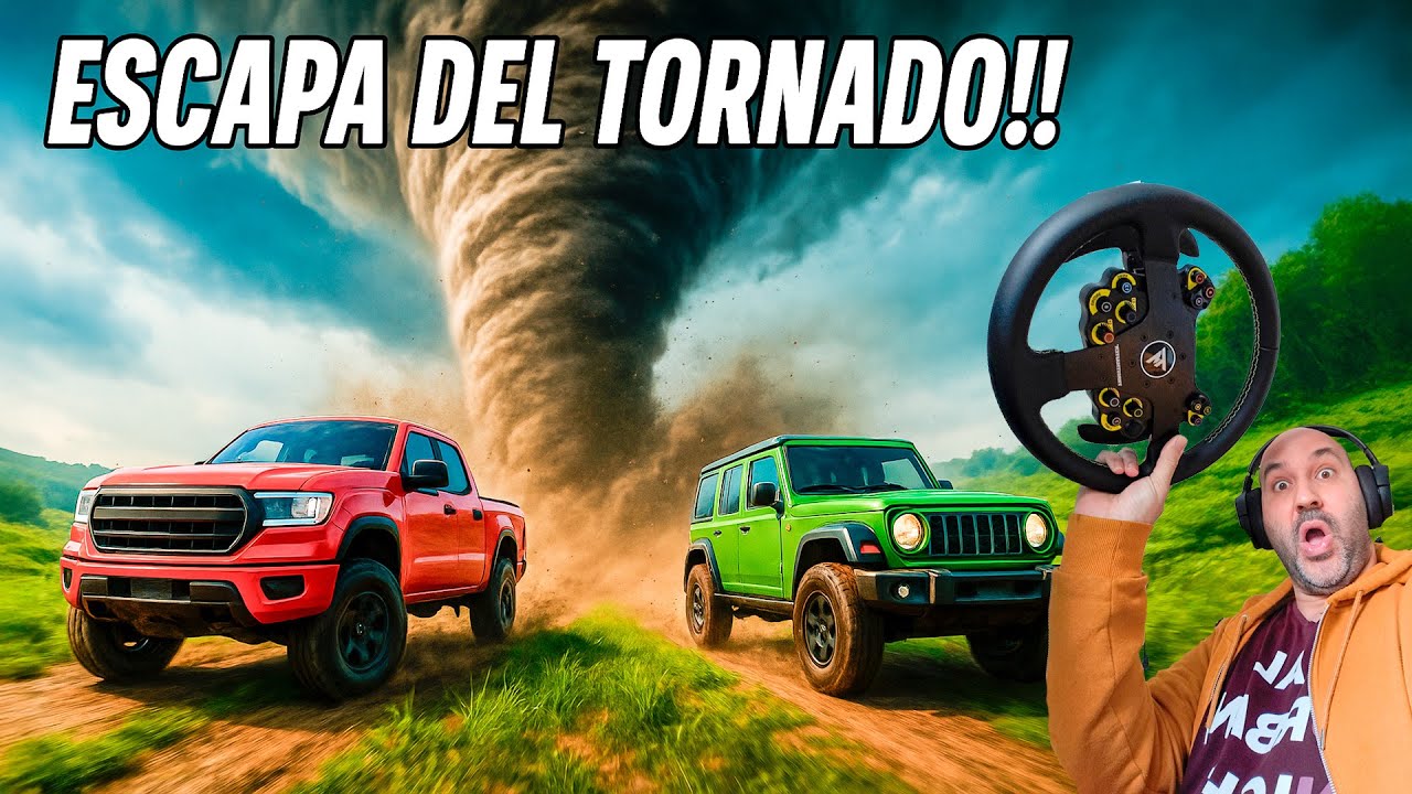 ¡NO PUDE ESCAPAR DEL TORNADO GIGANTE en BeamNG! 🚨 Final ÉPICO