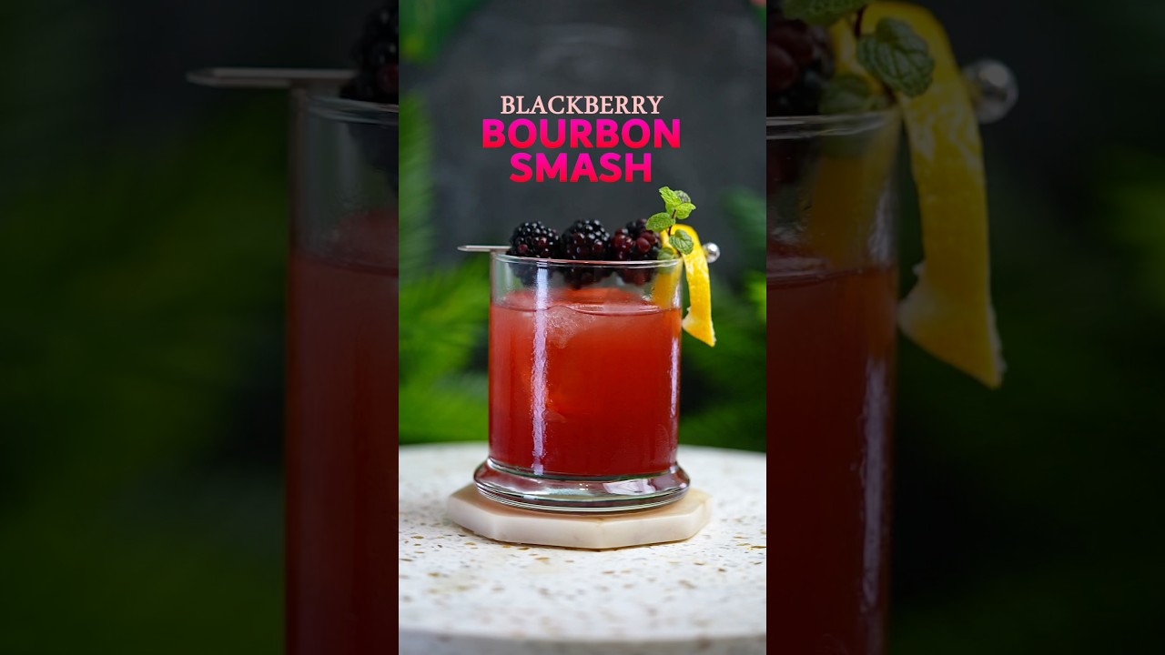 Blackberry Bourbon Smash 🥃✨ #cocktails #bar #bartender #cocktails #drinks #alcoholicdrinks