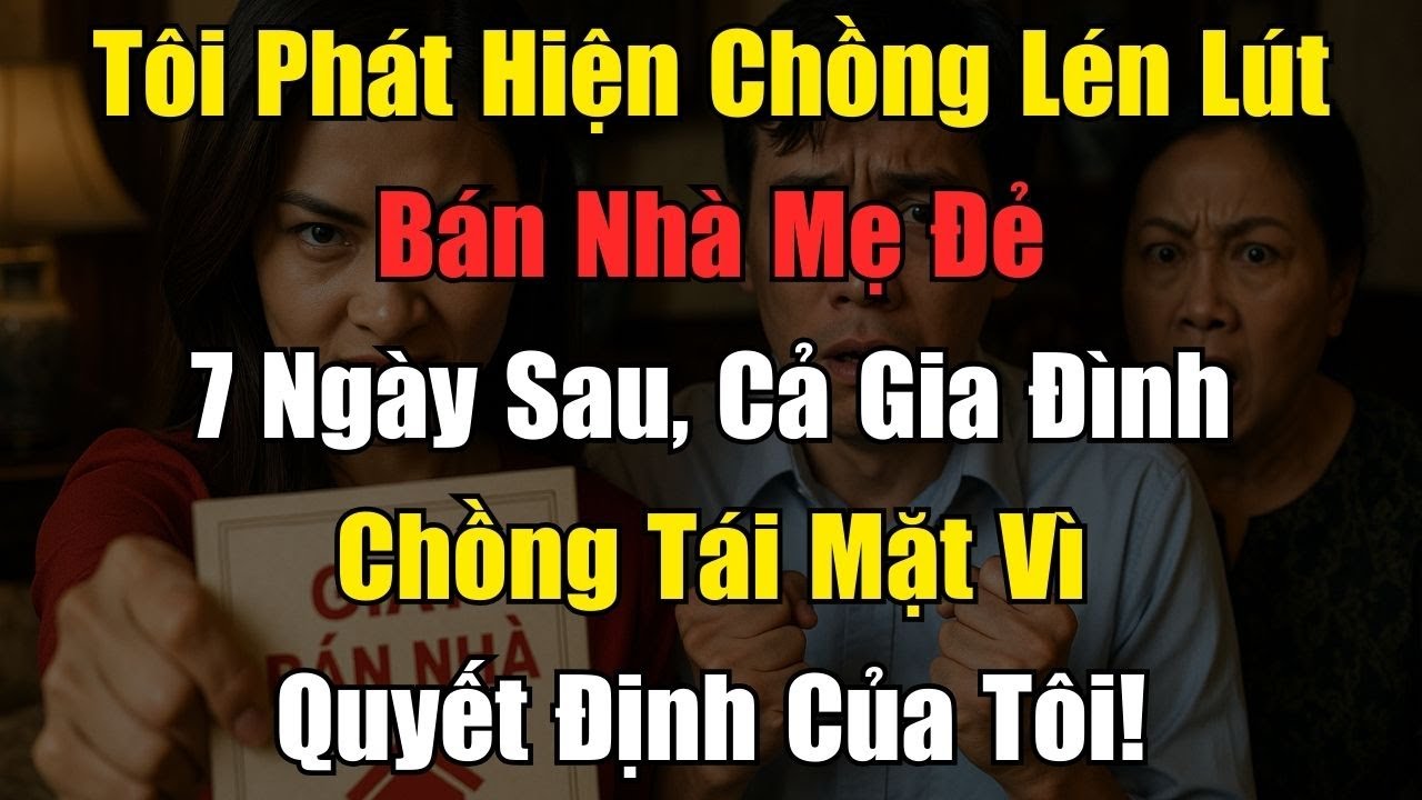 Tôi Phát Hiện Chồng Lén Bán Nhà Mẹ Đẻ. 7 Ngày Sau, Cả Gia Đình Chồng Tái Mặt Vì Quyết Định Của Tôi!