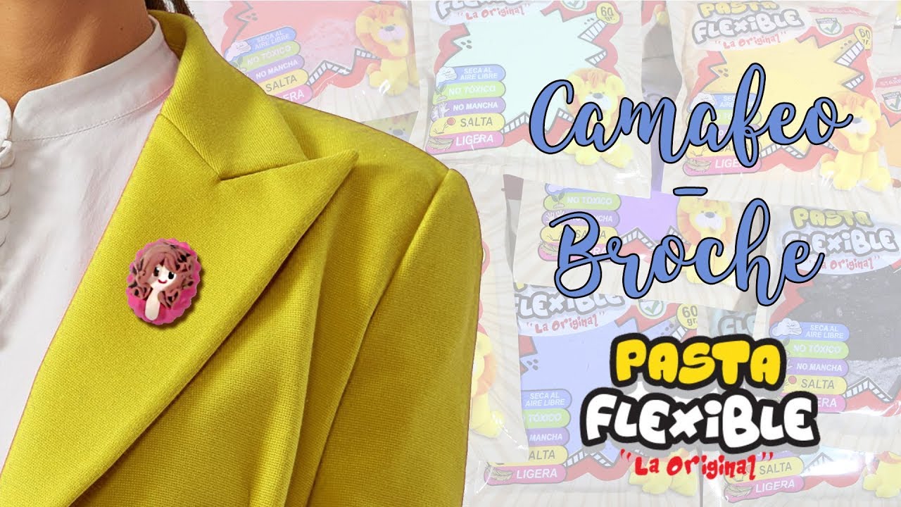 CAMAFEO - BROCHE con PASTA FLEXIBLE ☞ Manualidades Súper Fáciles