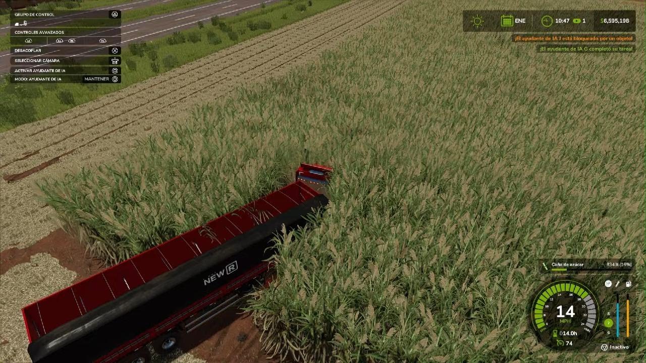 Farming Simulator 25 recolección de caña de azúcar