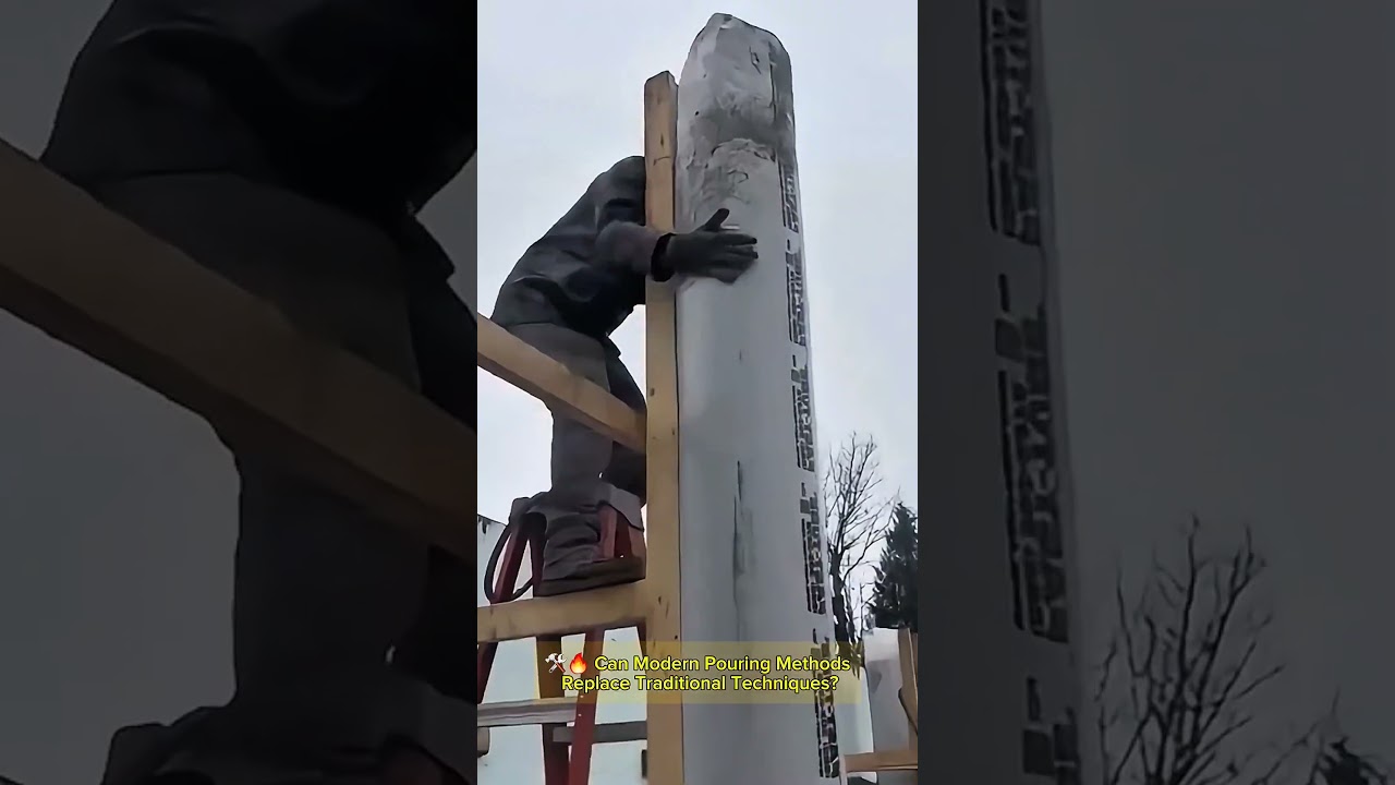 🛠️🔥 Can Modern Pouring Methods Replace Traditional Techniques? #workers #asmr #shorts #construction