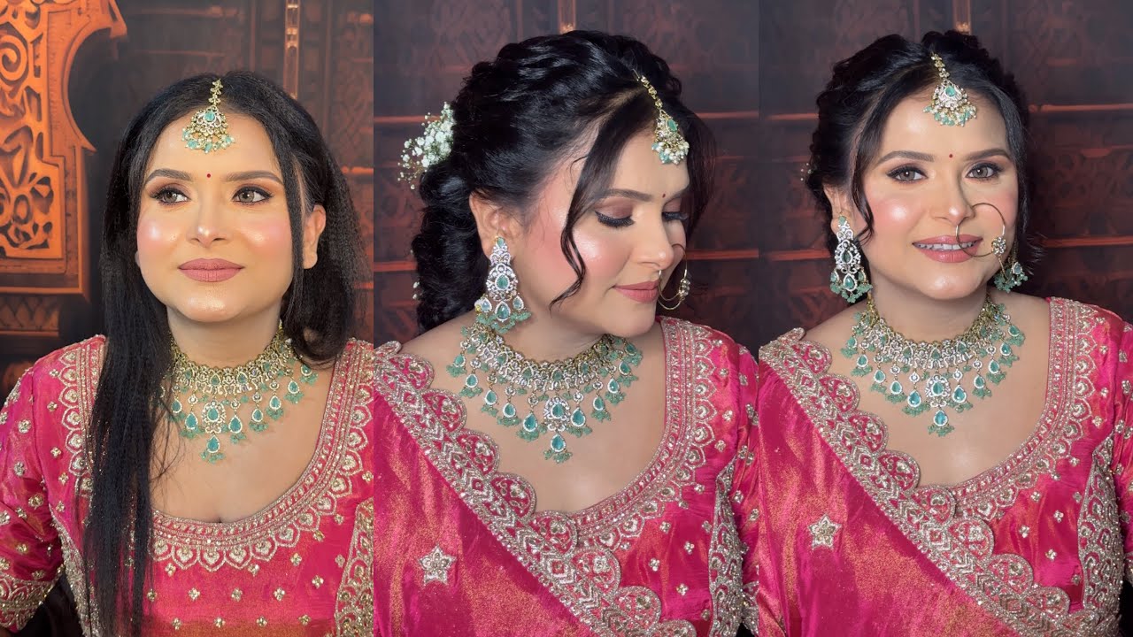 Airbrush bridal makeup tutorial by @ShrutiMakeover | Real bridal glam look | Flawless bridal makeup 