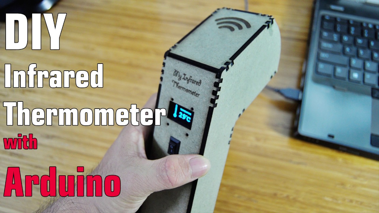 Arduino infrared thermometer with case MDF