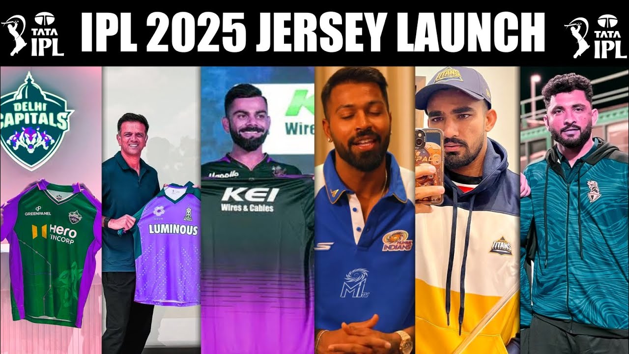IPL 2025 - All 10 IPL Teams New & Official Jersey for the IPL 2025 | IPL 2025 Officials Jersey