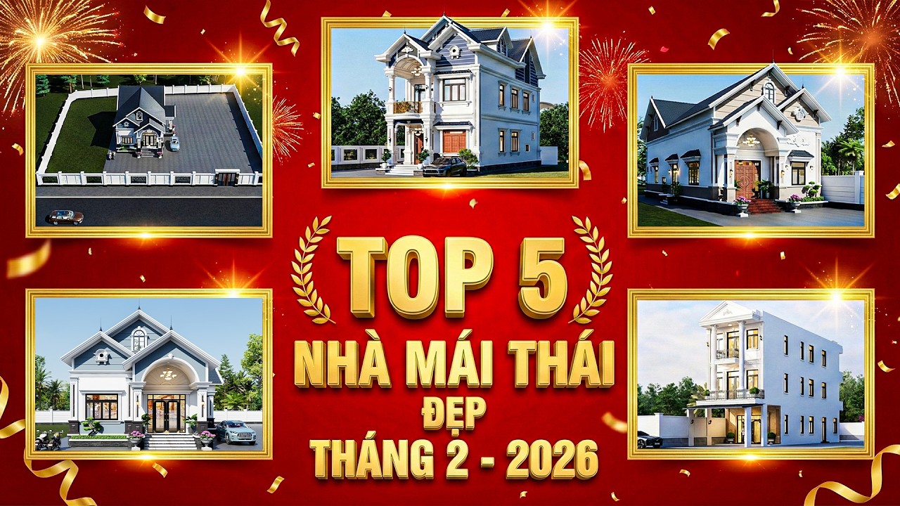 TOP 5 MẪU NHÀ MÁI THÁI ĐẸP NHẤT THÁNG 2 - 2026