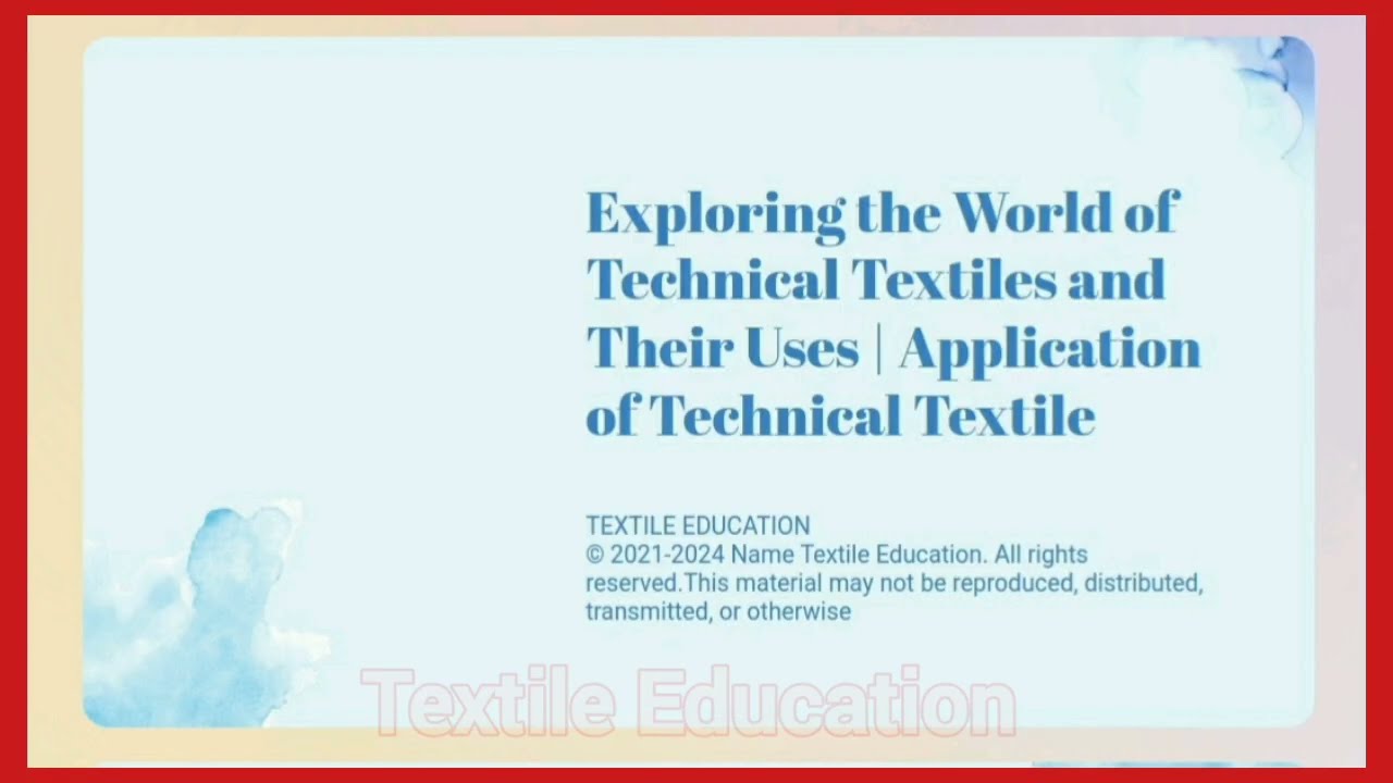 what is Technical Textile! Uses of Technical Textile! Application of Technical!