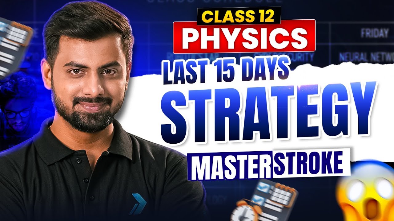 Class 12 Physics⚠️Last Strategy for February  | Tushar Patel #class12 #class12physics #infinitylearn