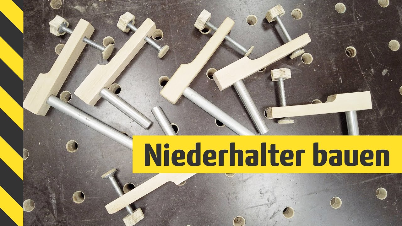 Niederhalter einfach selber bauen · 20mm Lochraster · Hold Down Clamps