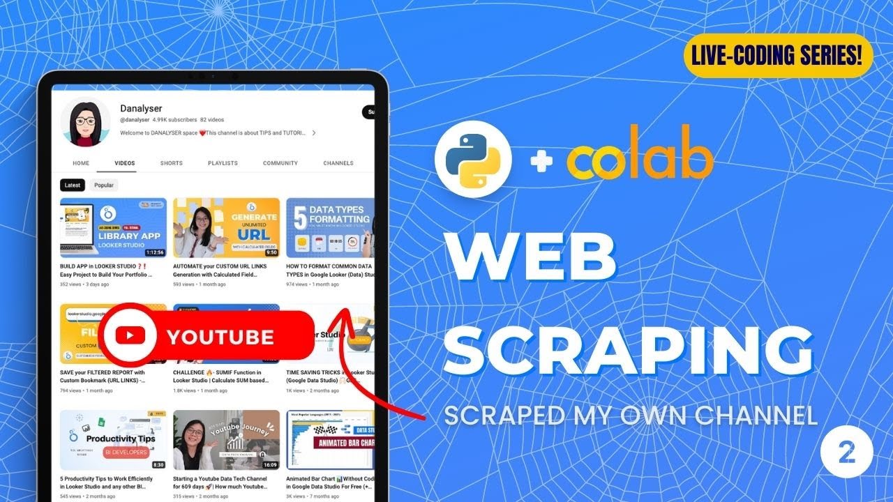 I Scraped All My Youtube Videos 👾 No Installation Needed! 👩‍💻 Selenium, BeautifulSoup, Google Colab